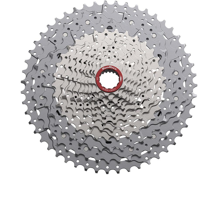 SunRace CSMZ933 12-fach Kassette 10-51 Zähne Shimano Microspline - Leichte MTB Kassette Silber