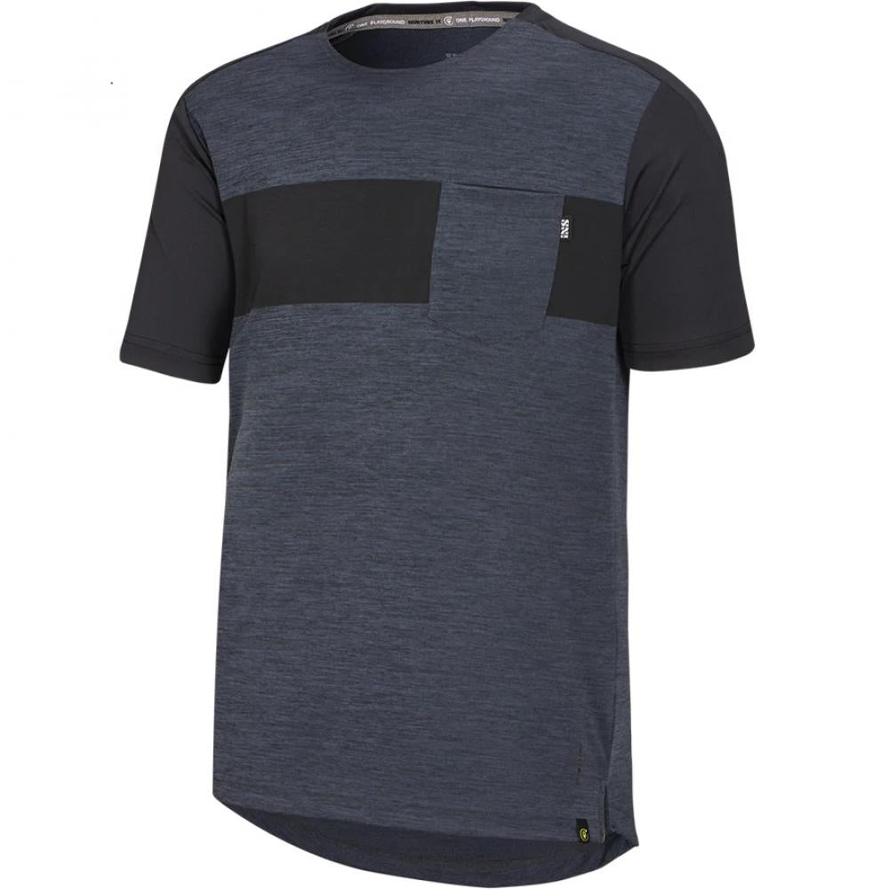 IXS Sports Division iXS Flow X Kids Short Sleeve Jersey KL Black-Solid Black - atmungsaktives Kinder-Biketrikot