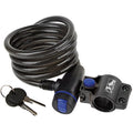 Messingschlager Spiralkabelschloss CLIP-ON-Halter L 180 cm D 10 mm schwarz
