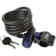 Messingschlager Spiralkabelschloss CLIP-ON-Halter L 180 cm D 10 mm schwarz