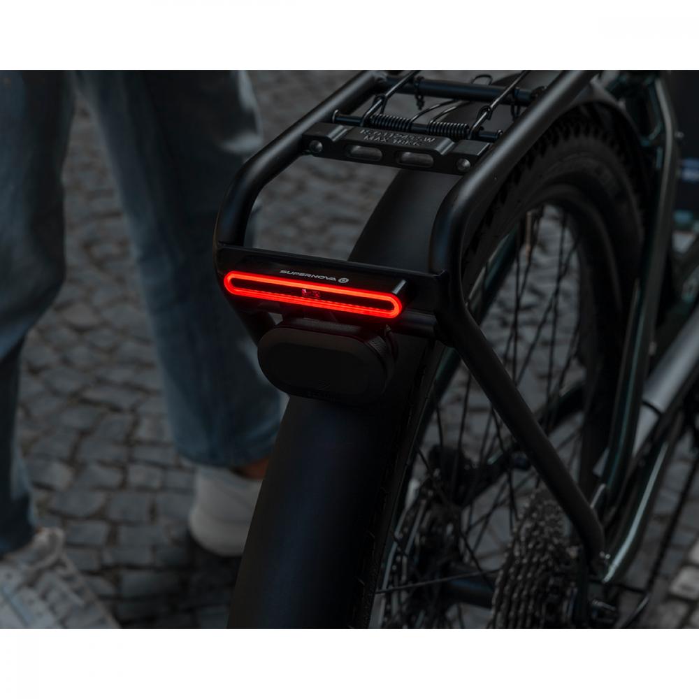 Supernova TL3 Max Bremslicht mit Verzögerungssensor - maximales E-Bike-Rücklicht mit Notbremsfunktion