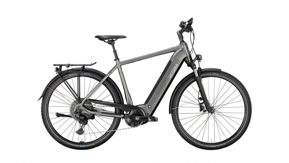 VICTORIA Elektro-Trekkingrad "TRESALO 16" (#1), Diamant, 28", bat black matt, 1x11-Gang Shimano Cues, 50cm