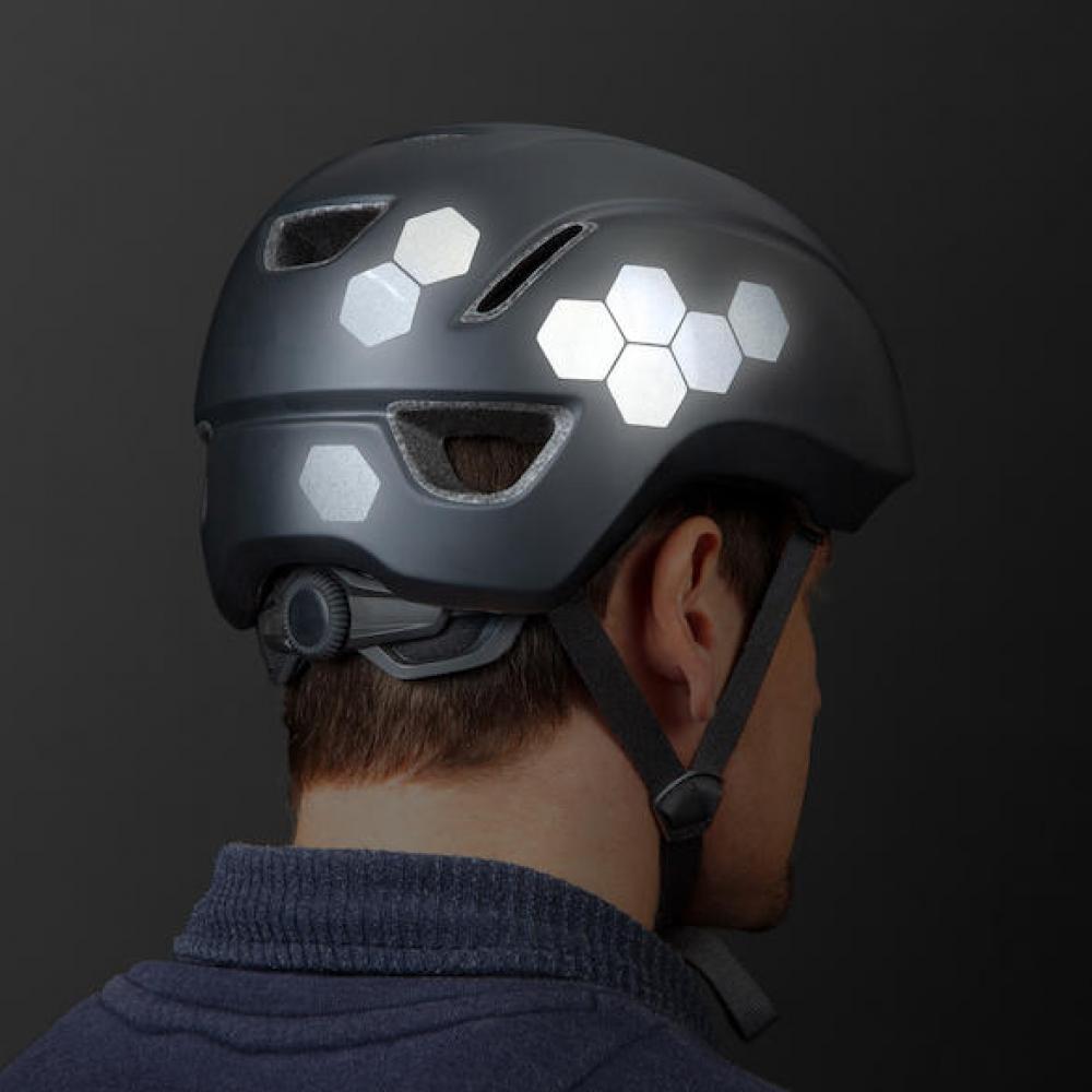 Luxshield Reflektor-Sticker Hexagon S Silber - mehr Sichtbarkeit in moderner Ausführung