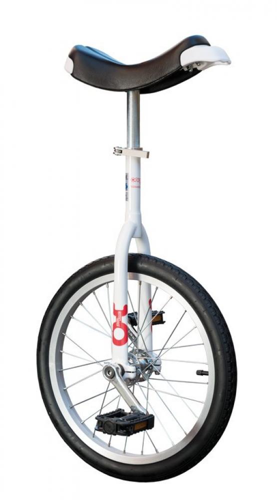 QU-AX Einrad OnlyOne 18" weiss Alufelge, Reifen schwarz