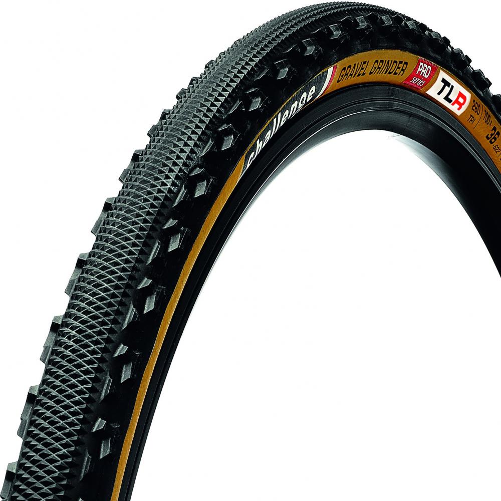 Challenge Gravel Grinder Pro Handmade TLR 28 Zoll (36-622) Schwarz/braun - schneller Gravel-Reifen mit Pannenschutz
