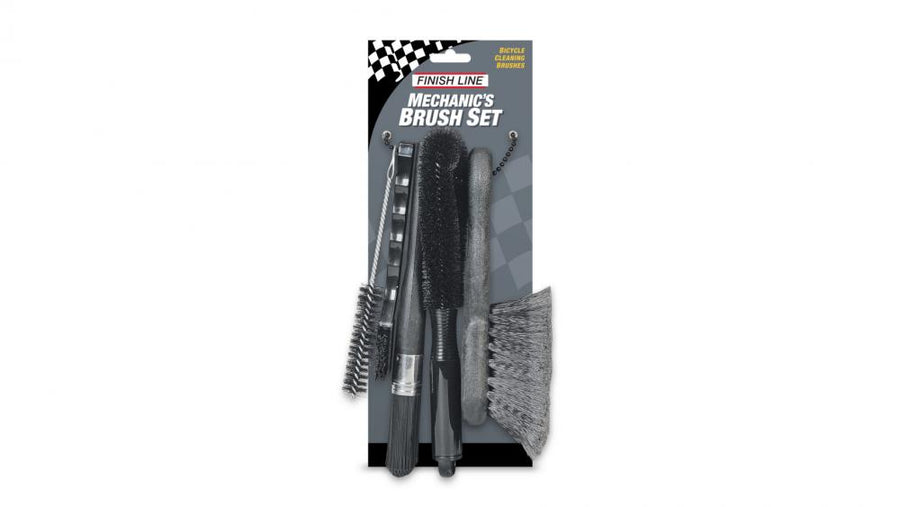 Finish Line Easy Pro Reinigungsbürsten-Set 5-teilig, Fahrrad Bürsten für Rahmen, Kette, Ritzel, Schaltung und schwer zugängliche Stellen