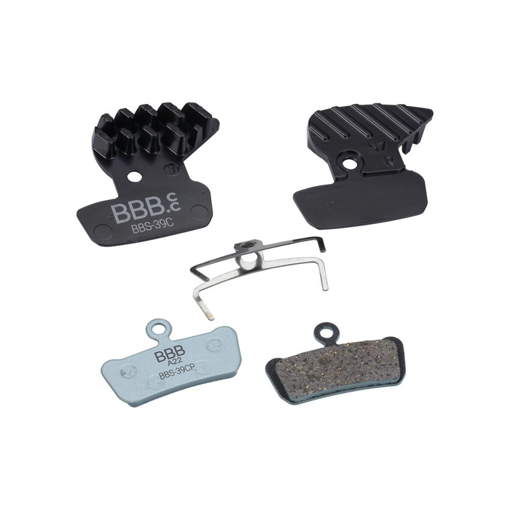 BBB Cycling Bremsbeläge Disc Stop Cool fin, organic w/cooling fins S kompatibel Avid XO Trail schwarz - starke Kühlleistung