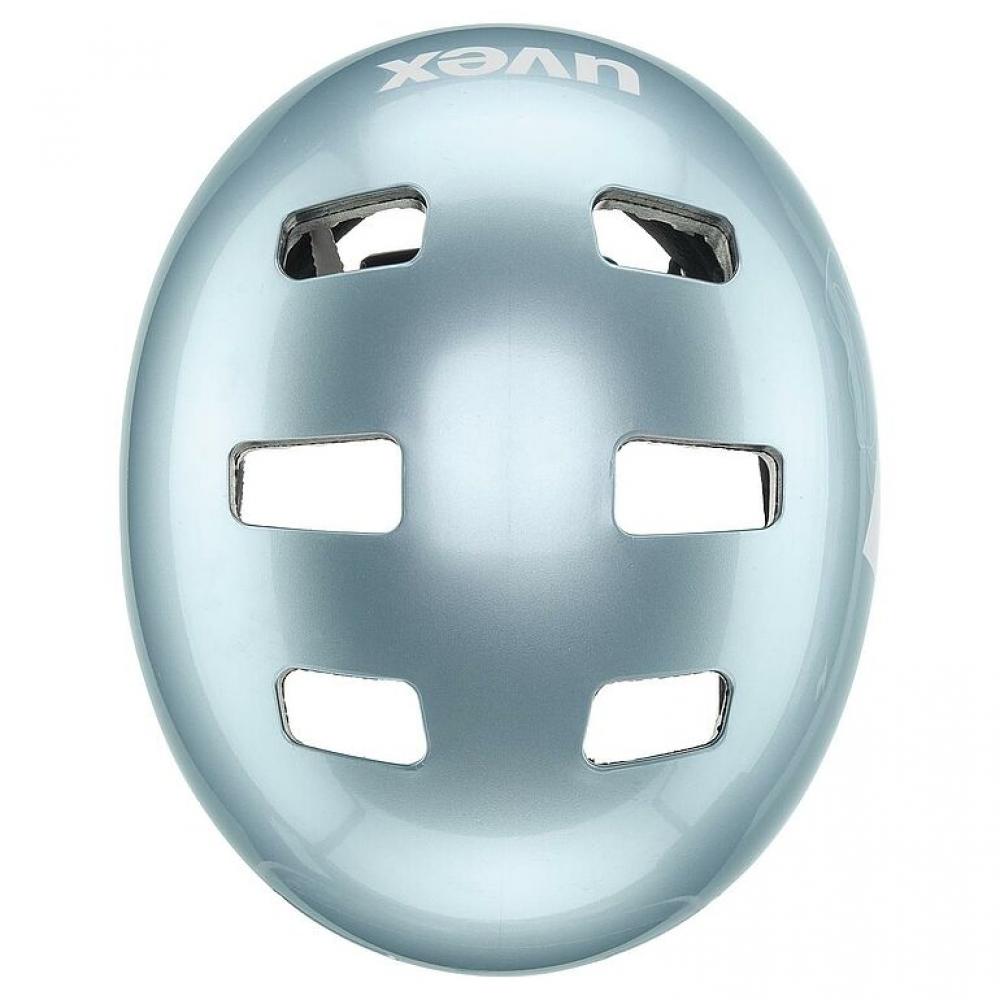 Uvex Kid 3 Kinder-Fahrradhelm Cloud-White 51-55 cm  robuster Hartschalenhelm mit EPS-Innenschale, 10 Belüftungsöffnungen, IAS Größenanpassung, Monomatic Verschluss, waschbare Polster