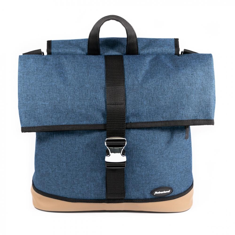 Haberland Einzeltasche Melan I blau - robuste Gepäckträgertasche mit Komfortbefestigung
