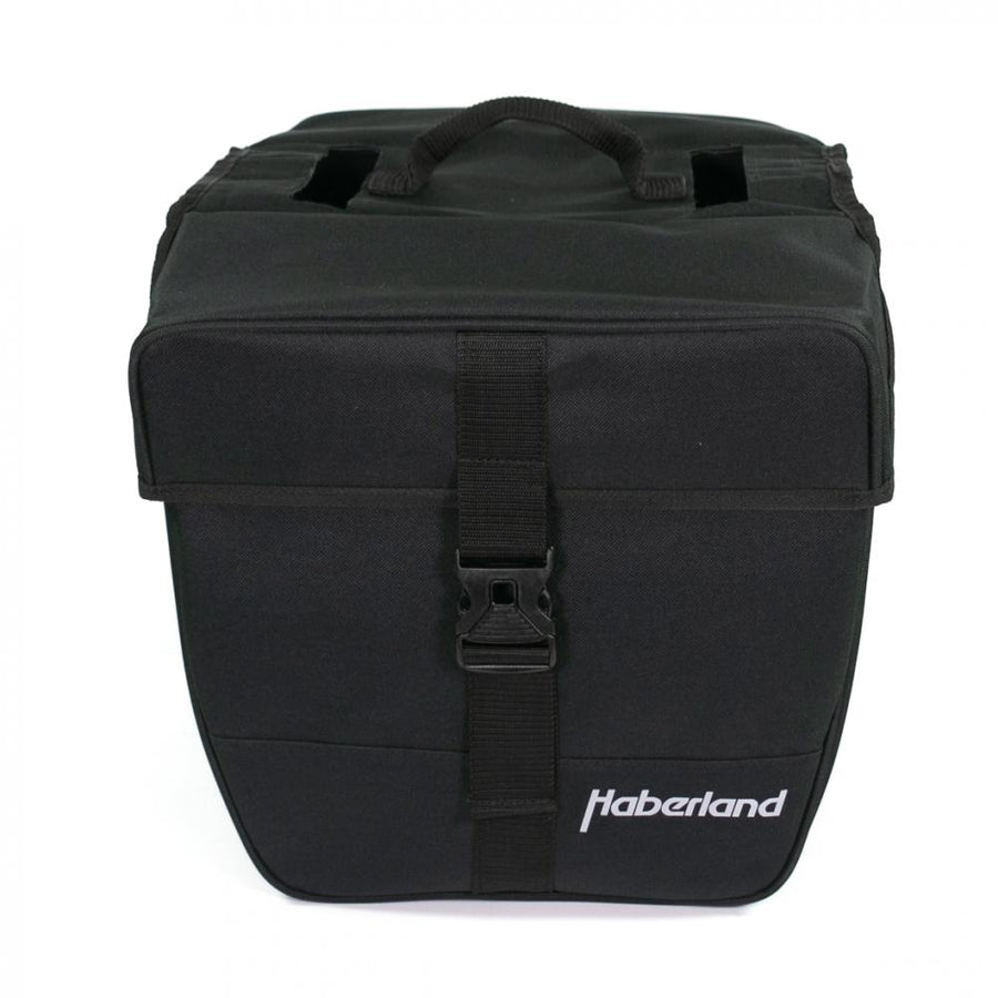 Haberland Doppeltasche 25l Einsteiger schwarz - praktische Gepäckträgertasche für Alltag und Tour
