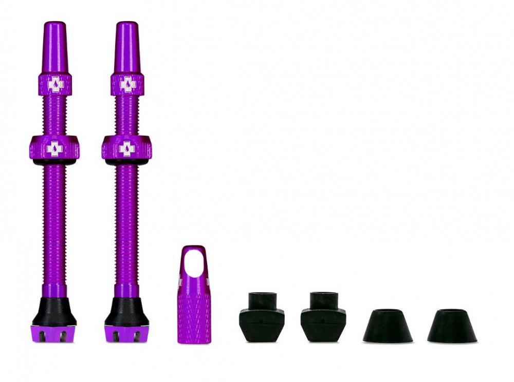 Muc-Off Tubeless Ventil Kit V2 44 mm Purple - 7075 Aluminium, Universal