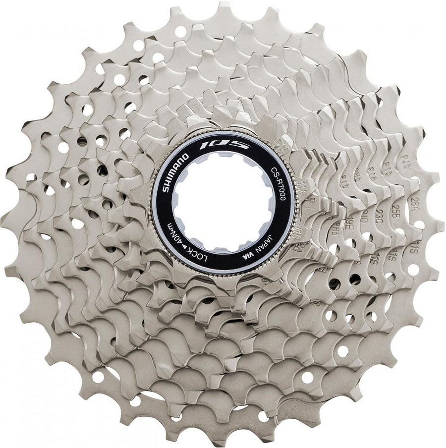 SHIMANO 105 CS-R7000 11-fach Kassette 11-28 Zähne für Rennräder, silberfarben