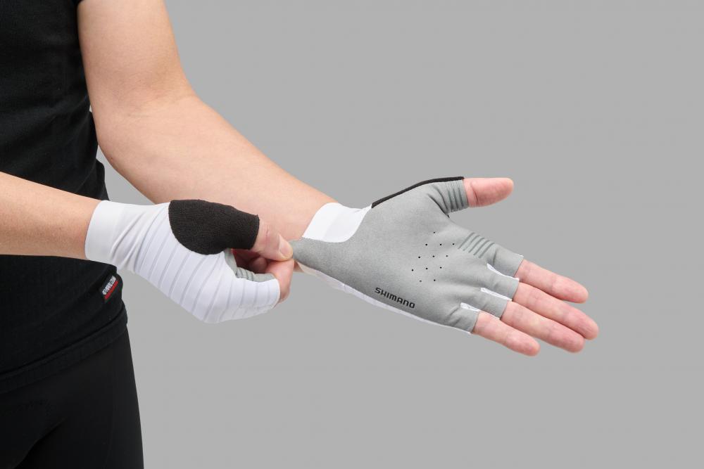 SHIMANO S-Phyre Flash Gloves White S - aerodynamische Rennrad-Handschuhe