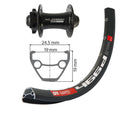 XLC Laufrad|Vorderrad 27.5 6-Loch schwarz Steckachse 15mm 32-Loch DT Swiss D466 Disc schwarz Nirosta-Speichen schwarz