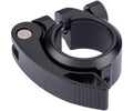 ERGOTEC Sattelklemmschelle SCQ-200 Aluminium Schnellspanner 31 - 8mm schwarz sandgestrahlt ca. 45g leichte stabile Fahrrad Sattelklemme - 31.8 mm