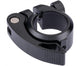 ERGOTEC Sattelklemmschelle SCQ-200 Aluminium Schnellspanner 31 - 8mm schwarz sandgestrahlt ca. 45g leichte stabile Fahrrad Sattelklemme - 31.8 mm