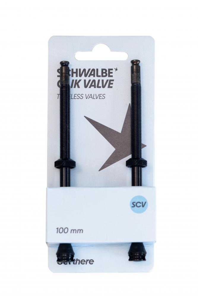 Schwalbe Tubeless Clik Valve SCV 100 mm (2er Set) - Innovatives Ventilsystem - Tubeless Ventil