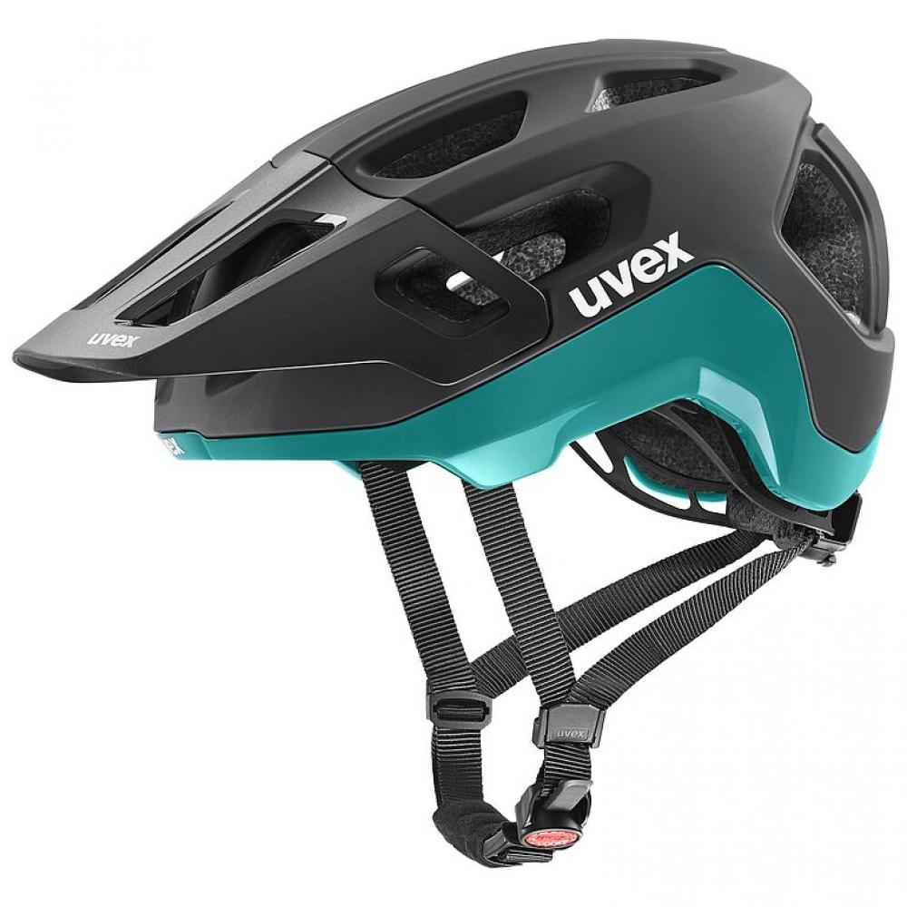 uvex react MTB-Helm black-teal matt 5256 cm - Double Inmold, IAS 3.0, Monomatic, EN 1078