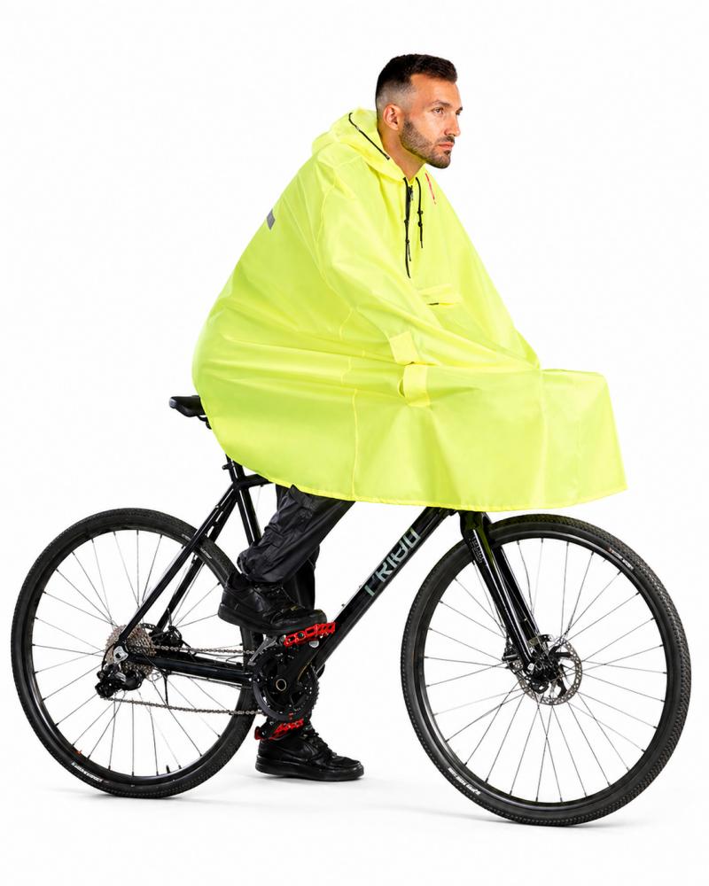 CHIBA Regenponcho - neongelb, XL/XXL, wasserdicht & winddicht