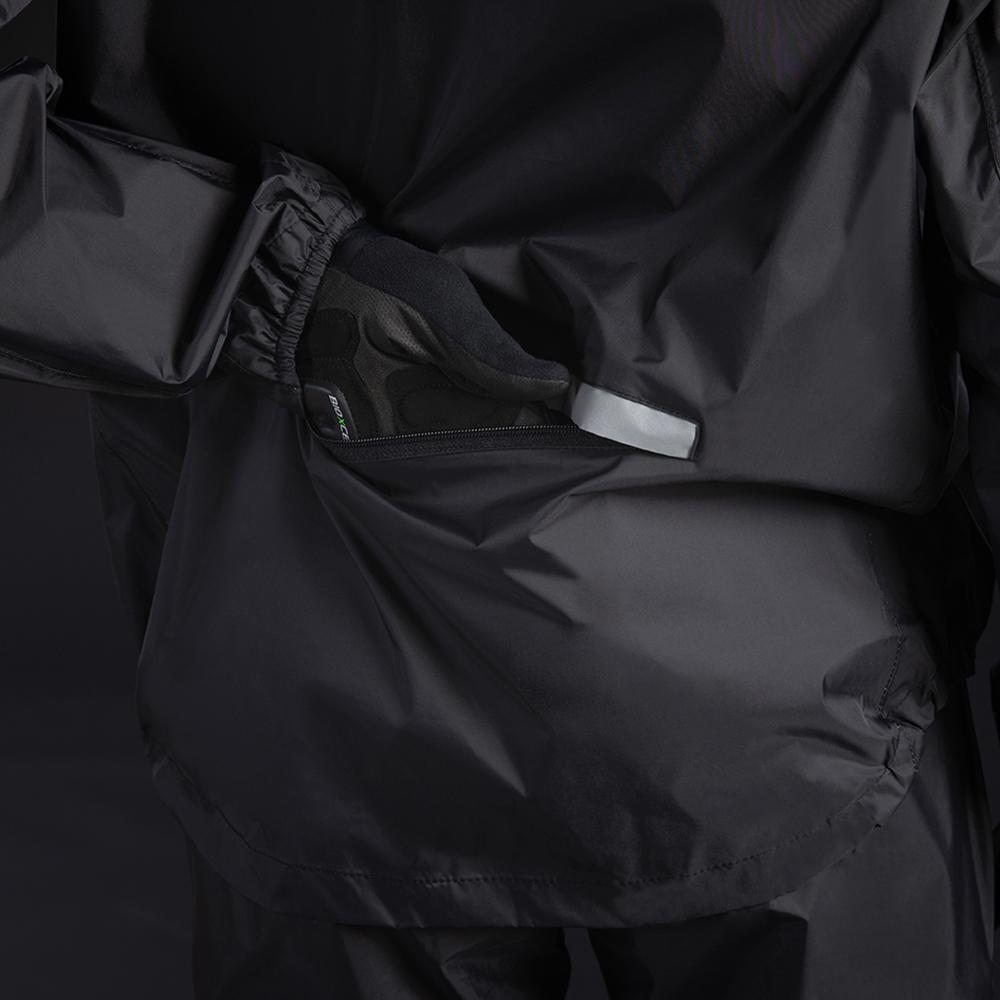 CHIBA Rainjacket - wasserdichte, atmungsaktive Rad-Regenjacke, schwarz, Gr. L
