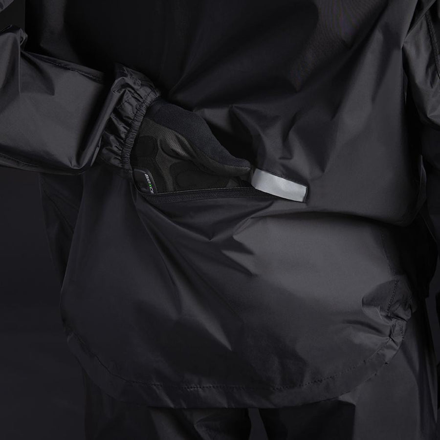 CHIBA Rainjacket - wasserdichte, atmungsaktive Rad-Regenjacke, schwarz, Gr. L