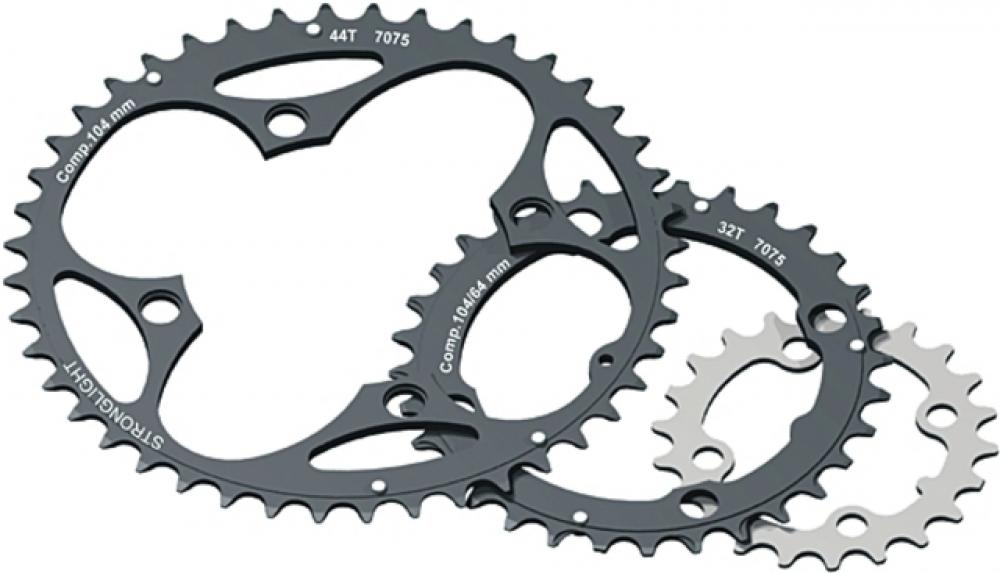 Mtb-kettenblatt Xc E, 44 Zähne, 4-arm, 104 Mm Lochkreis, Aluminium 5083, Schwarz, Kompatibel Mit Shimano 9-fach
