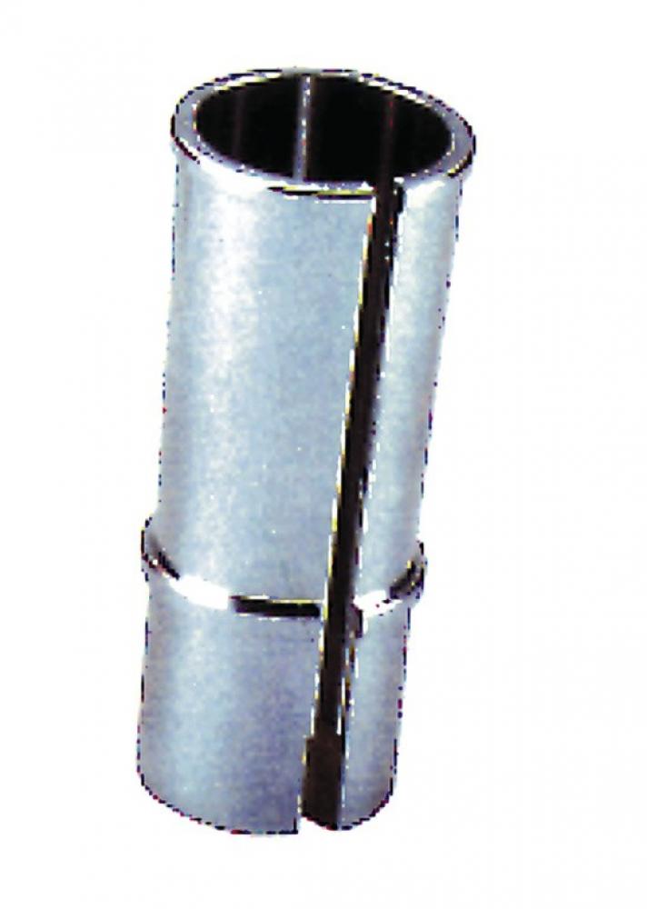 Silberne Kalibrierbuchse für Fahrrad-Sattelstütze 25,4mm, passend für Rahmenrohr 26,4-28,0mm.