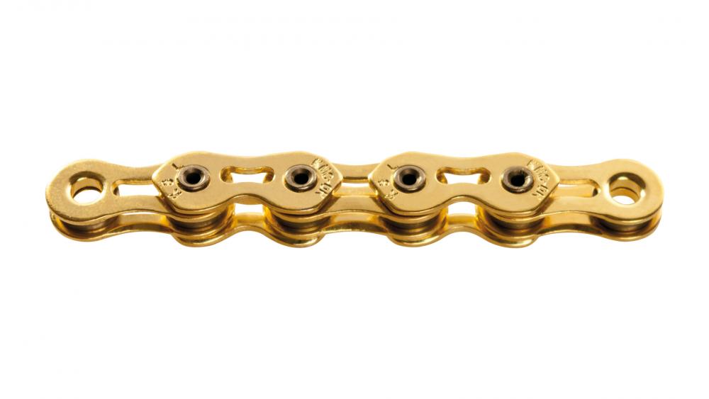 KMC K1SL Narrow Ti-N Singlespeed Kette 1/2 x 3/32 Zoll Gold - 320 g leichte Fahrradkette