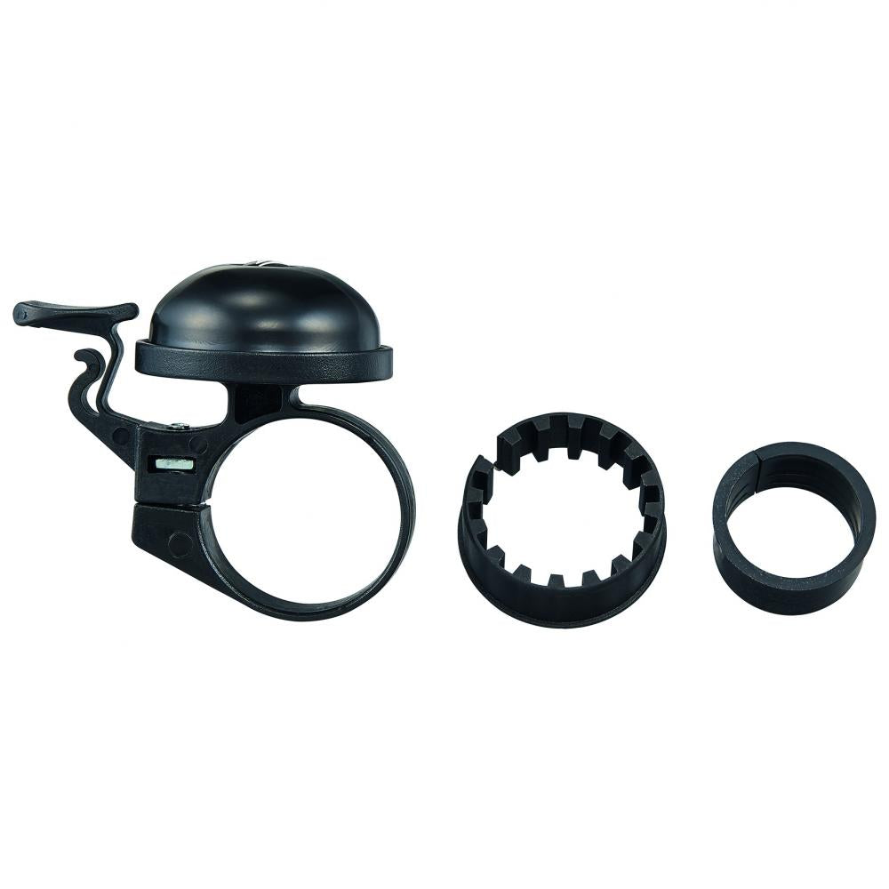 Merida Klingel BASIC 22,2-31,8 mm Schwarz/Silber - zuverlässige Fahrradklingel in moderner Ausführung