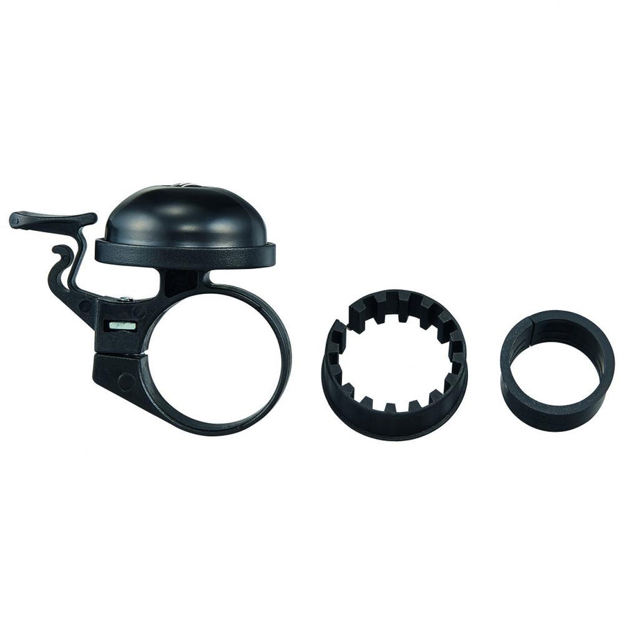 Merida Klingel BASIC 22,2-31,8 mm Schwarz/Silber - zuverlässige Fahrradklingel in moderner Ausführung