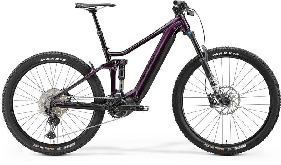 Merida eONE-FORTY 775 EP1 XXL (50) Dunkel-Lila/Schwarz - kraftvolles E-MTB für anspruchsvolle Trails