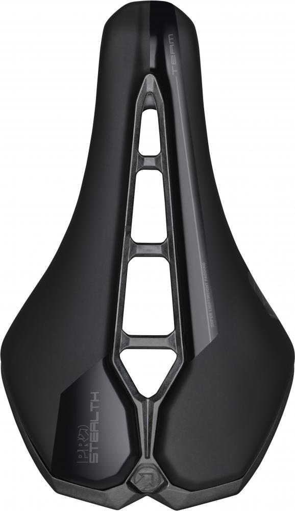PRO Fahrradsattel Stealth Team 152 mm Schwarz - aerodynamischer Rennradsattel mit Carbon-Gestell