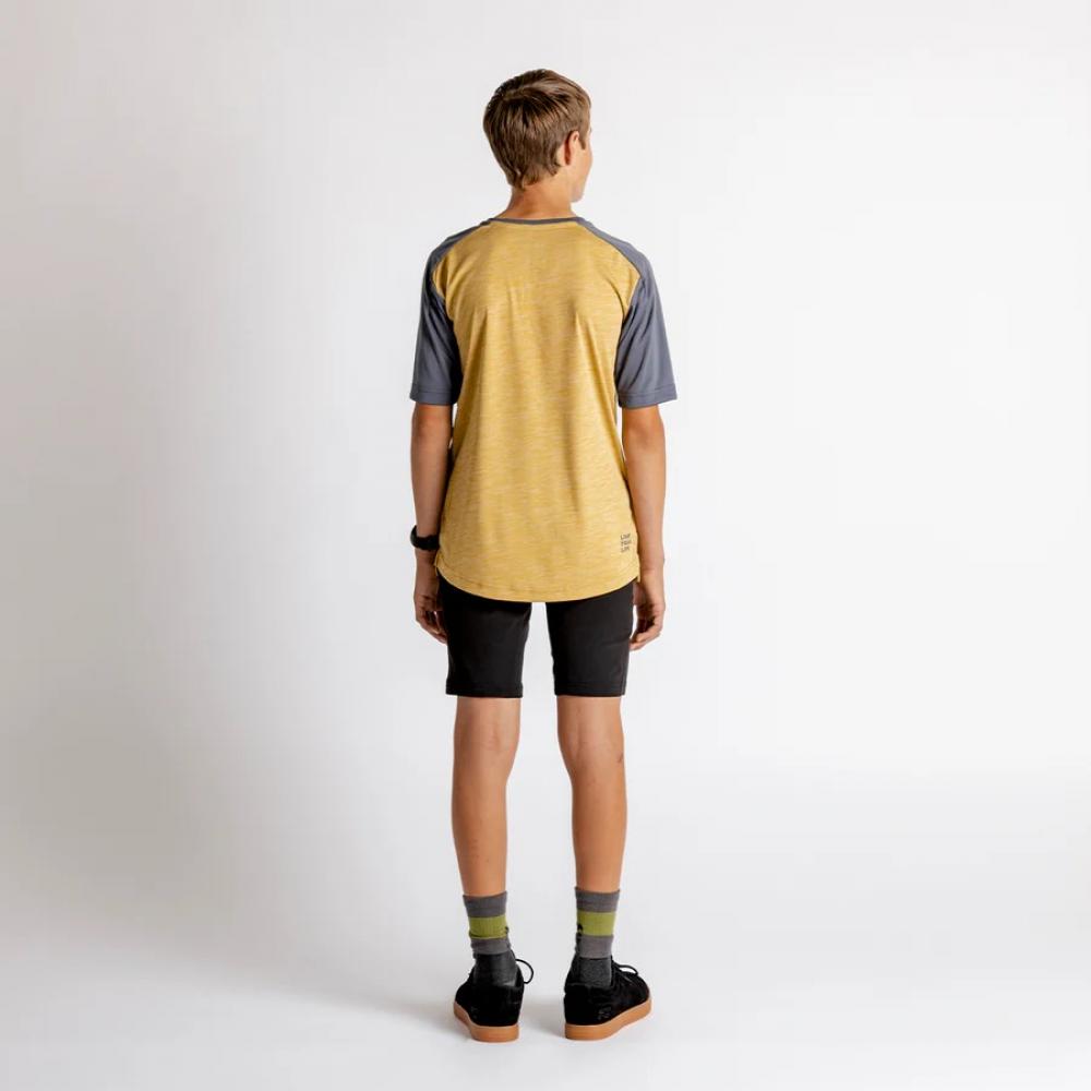 IXS Sports Division iXS Flow X Kids Short Sleeve Jersey KM Acacia / Charcoal - leichtes Kinder-Bikejersey