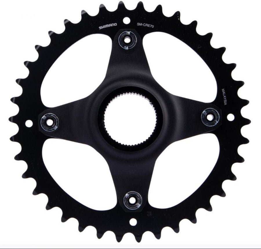 SHIMANO Kettenblatt SM-CRE70 38Z ohne KSR - Effizienter Antrieb für E-Bikes