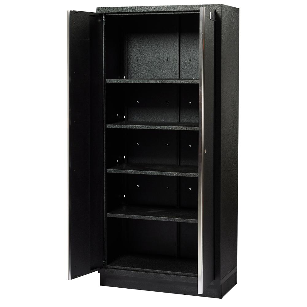 VAR Hochschrank MO-52611 915 x 458 granitschwarz - modularer Werkstatt-Hochschrank