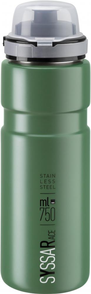 ELITE Trinkflasche Syssa Race 750 ml Grün matt - robuste Edelstahl-Trinkflasche für Sport & Alltag