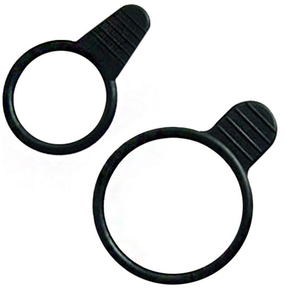 Zwei schwarze Sigma O-Ringe aus Gummi für die Sigma Nugget II Fahrradbeleuchtung.