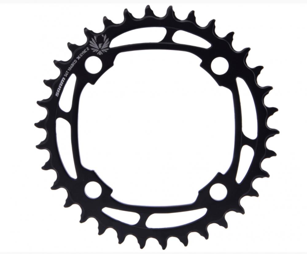 SRAM Kettenblatt X-Sync Eagle 34T / 0 mm / Stahl / schwarz - 0 mm, schwarz