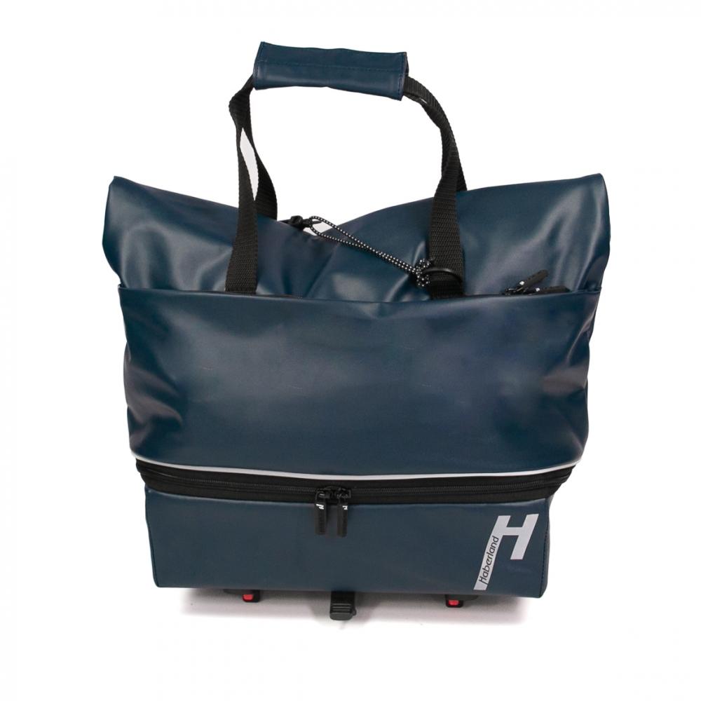 Haberland Gepäckträgeraufsatztasche Lena blau - praktische Racktime 1.0 Transportlösung