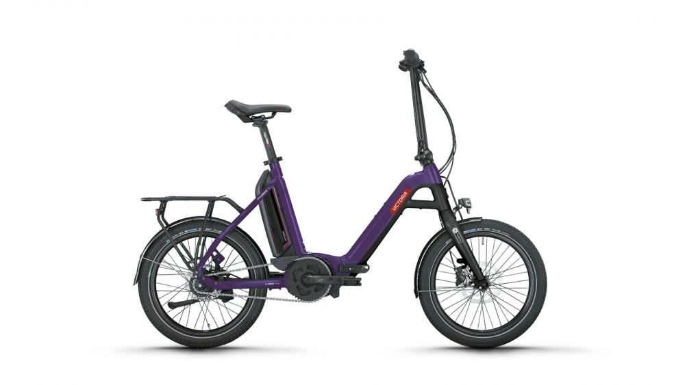 VICTORIA Elektro-Faltrad "FYLGRAN 3" (#1), Unisex, 20", blackberry violett, 5-Gang SHIMANO "Nexus Rücktritt