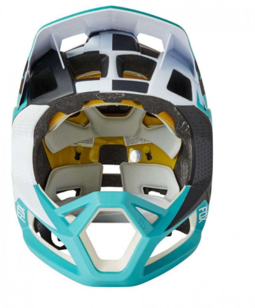 FOX Helm PROFRAME BLOCKED CE Full Face Schutz Helm teal M