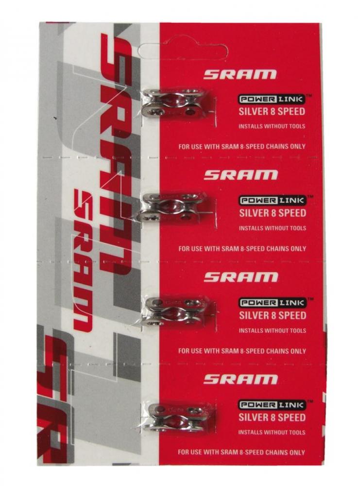 Power Link Kettenverschluss 8-fach, 4er Pack, Silber - Werkzeuglose Montage