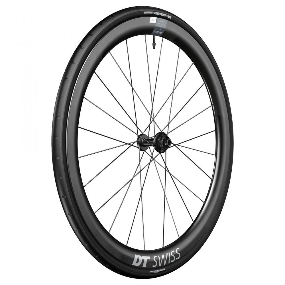 DT Swiss ERC 1400 Dicut Disc 45mm Laufrad schwarz, aerodynamisches Carbon-Vorderrad
