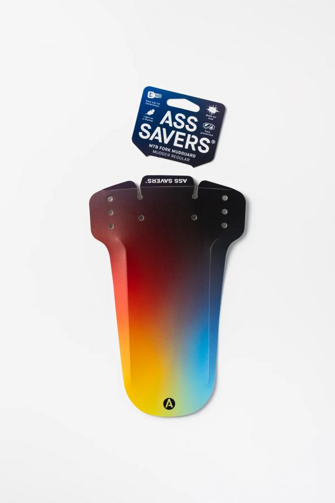 Ass Savers MFR-1 Mudder Spektrum: Leichter 18g Spritzschutz für MTB, passend für 26\"-29\" Räder, einfache Montage an Federgabeln, effektiver Schutz vor Schmutz