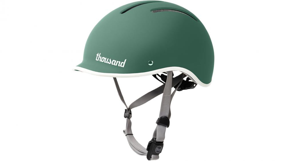 Thousand JR Kinderfahrradhelm Going Green XS 49-53 cm - leichter sicherer Fahrradhelm mit Dial-Fit System, Belüftung und abnehmbarem Visier