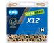 KMC X12 Fahrradkette 12-fach 126 Glieder gewachst Silber - X-Bridge-Technologie