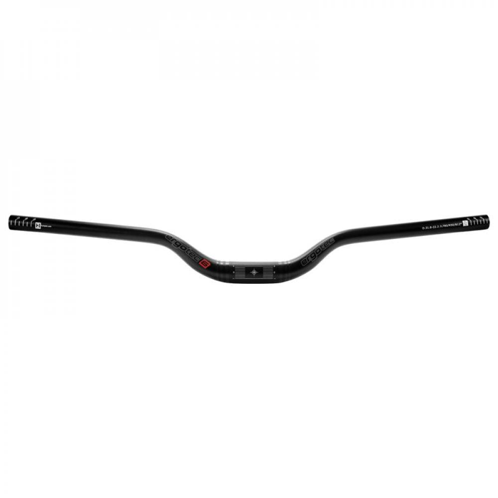 Ergotec Riser Bar 50 MTB Lenker, schwarz, 780mm, Ø35mm, Rise 50mm, Alu 6061 T6, bis 180kg, Safety Level 6