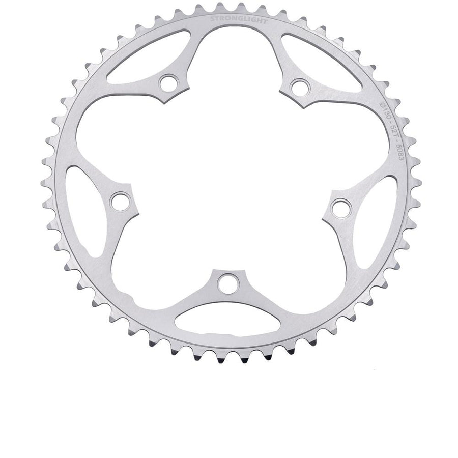 Stronglight Rennradkettenblatt silber, Lochkreis 130mm, 52 Zähne.