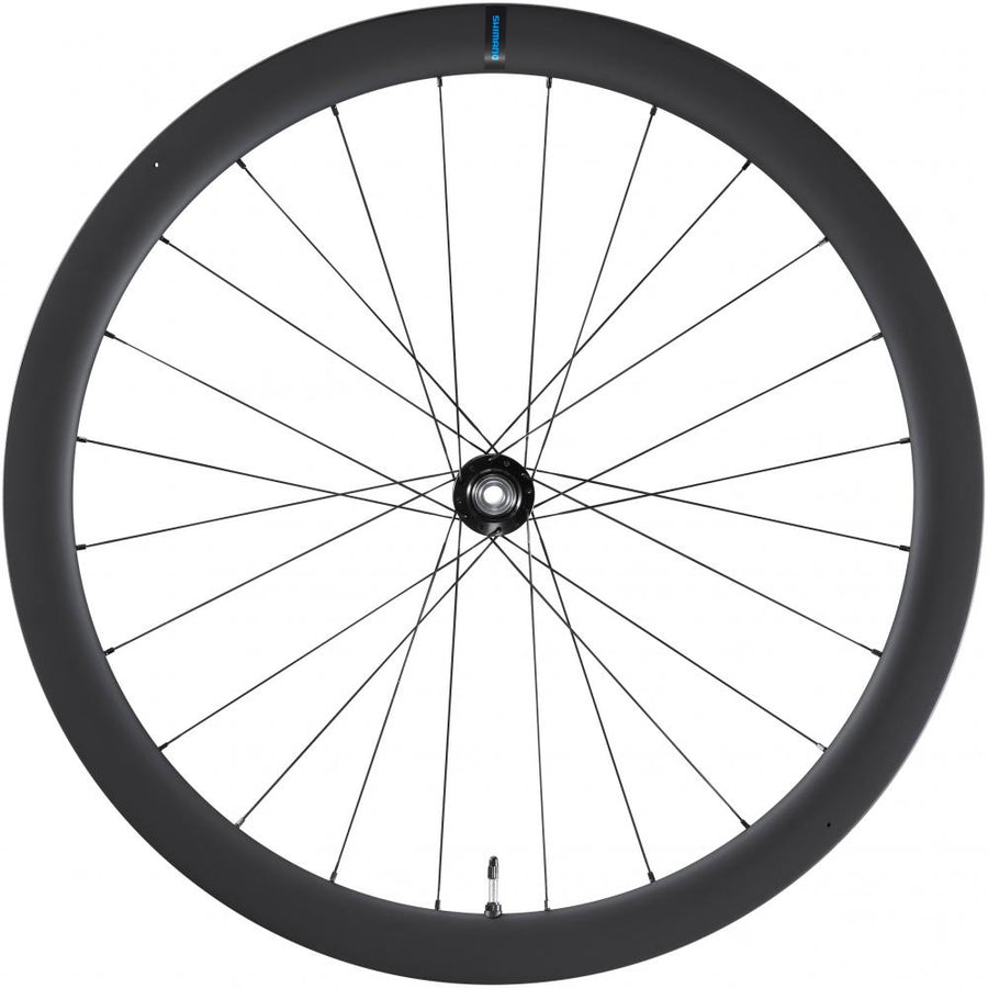 SHIMANO Vorderrad WH-RS710 C46 TL Laufrad - Rennrad Vorderrad für Scheibenbremse 28" 24 Loch Center-Lock 100x12 mm