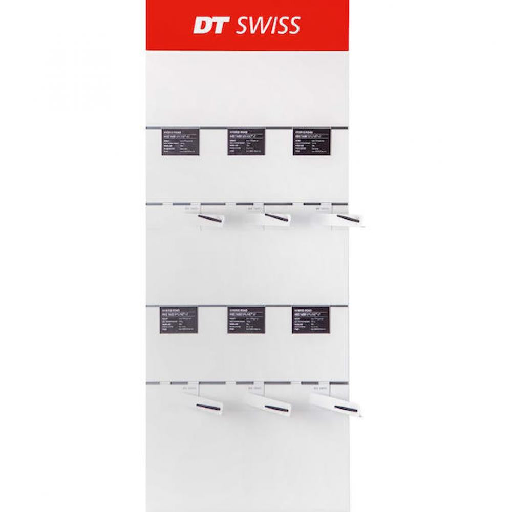 DT Swiss POS Package 80 x 200 cm Weiß/rot - professionelles Laufrad-Display